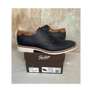 Florsheim Highpoint 11784 Men's Black Leather Plain Toe Oxford Casual Sz 10.5 M